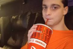 Hunter at the movies on Christmas Day