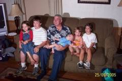 Jack and his grand children - Karah, Cody, K.J., Emily and Brooke